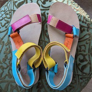 Zeazoo Rainbow Olymp Leather Sandals sz 37